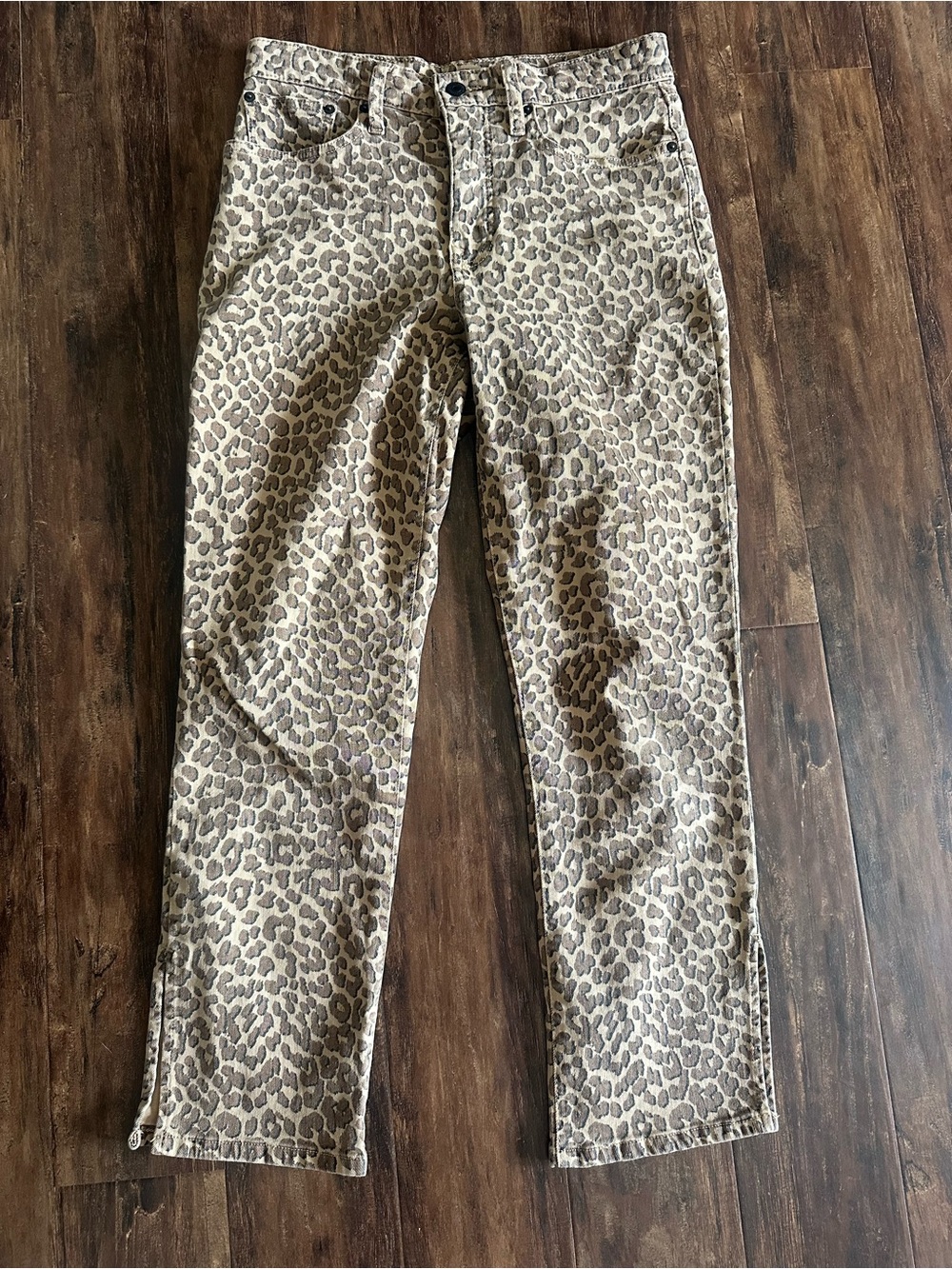 Lucky Brand Women's Leopard Print Ankle Pants - Taupe